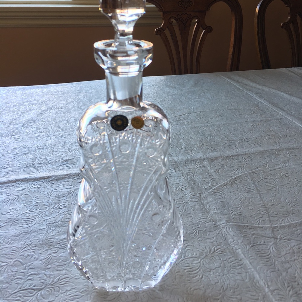 Bohemian whiskey decanter.